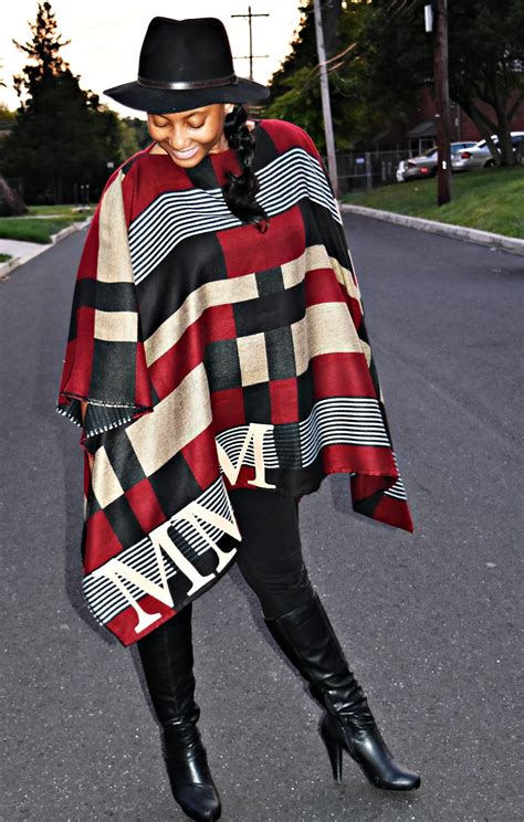 burberry inspired poncho|how to wear Burberry poncho.